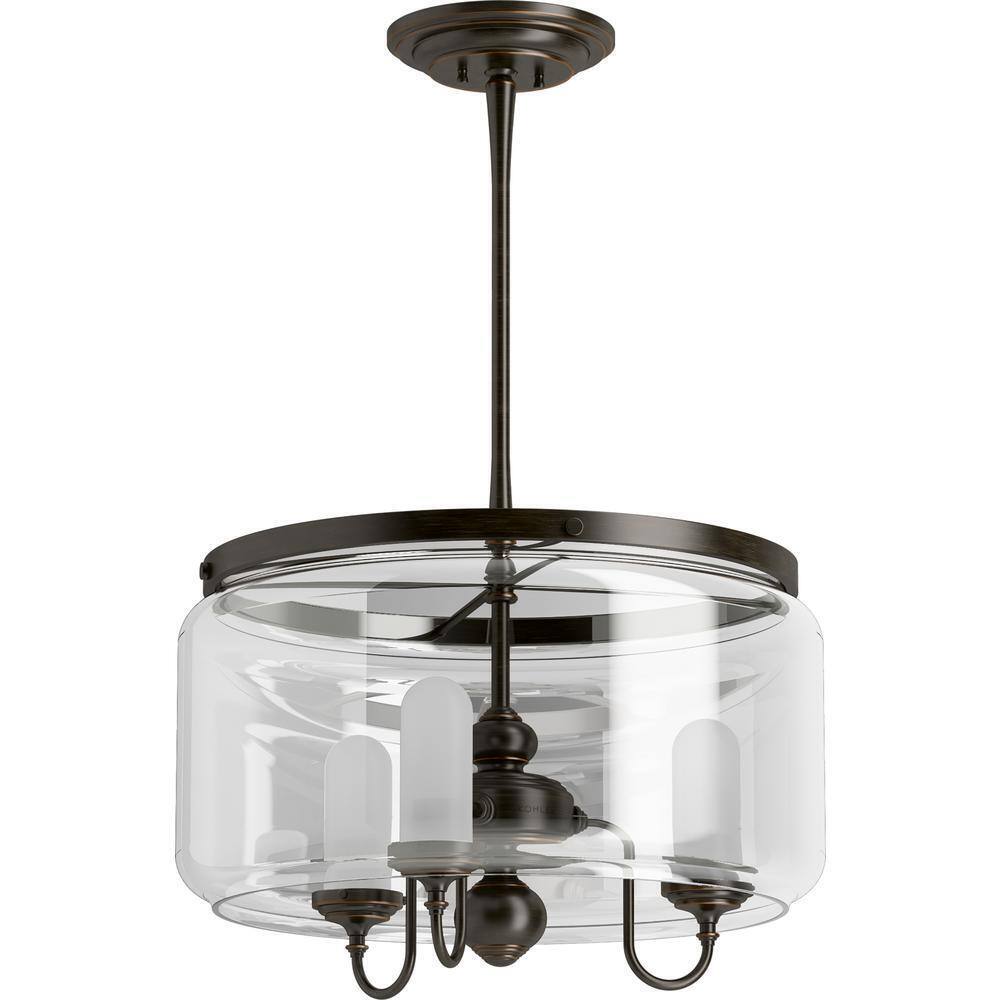 KOHLER Artifacts 3-Light Oil-Rubbed Bronze Chandelier