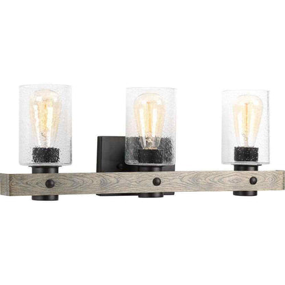 Progress Lighting Gulliver 24 in. 3-Light Graphite Coastal Bathroom Vanity