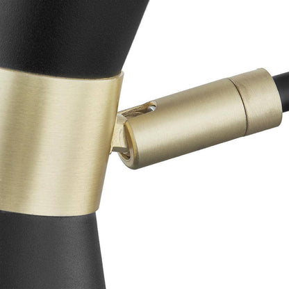 Light Society Beaker Plug-In Black Wall Sconce