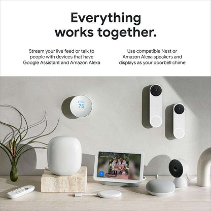 Google Nest Doorbell Wired 2nd Gen - Snow GA02767-US