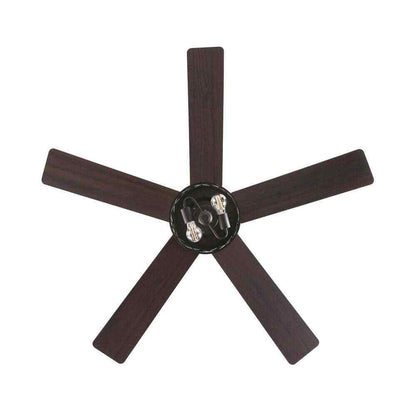 Hampton Bay North Grove 52 in. Indoor LED Matte Black Dry Rated Ceiling Fan