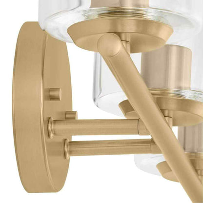 Hampton Bay Champlain 3-Light Gold Satin Brass Modern Bathroom Vanity Light