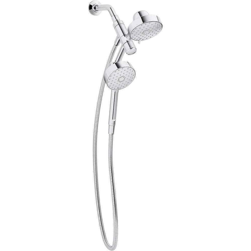 KOHLER Awaken 3-Spray 5 in. Dual Wall Mount Shower Head in Polished Chrome