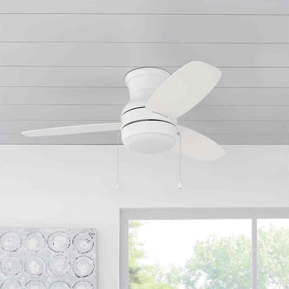 Hampton Bay Ashby Park 44 in. White Color Changing Integrated LED Ceiling Fan