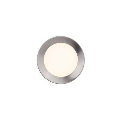 Home Decorators Calloway 11 in. Brushed Nickel Integrated LED 5CCT Flush Mount