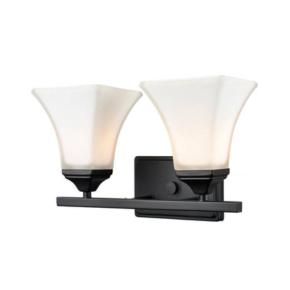 Millennium Lighting 14 in. 2-Light Matte Black Bathroom Vanity Light 632-MB