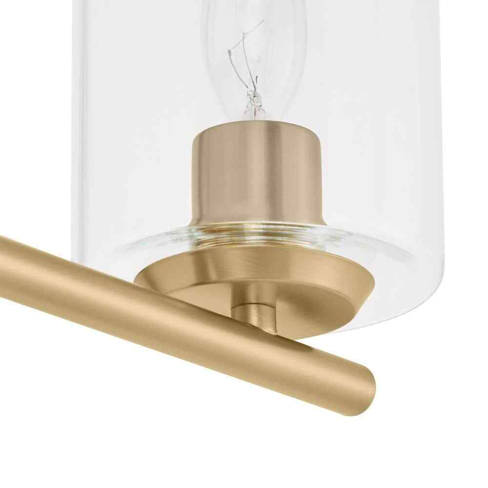 Hampton Bay Champlain 3-Light Gold Satin Brass Modern Bathroom Vanity Light