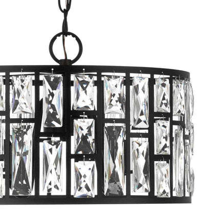 Home Decorators Collection Kristella 4-Light Black Crystal Chandelier 30686-HBB