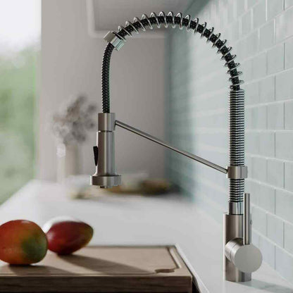 KRAUS Spot Free 18-Inch Kitchen Faucet w/ Dual Function Pull-Down Sprayhead