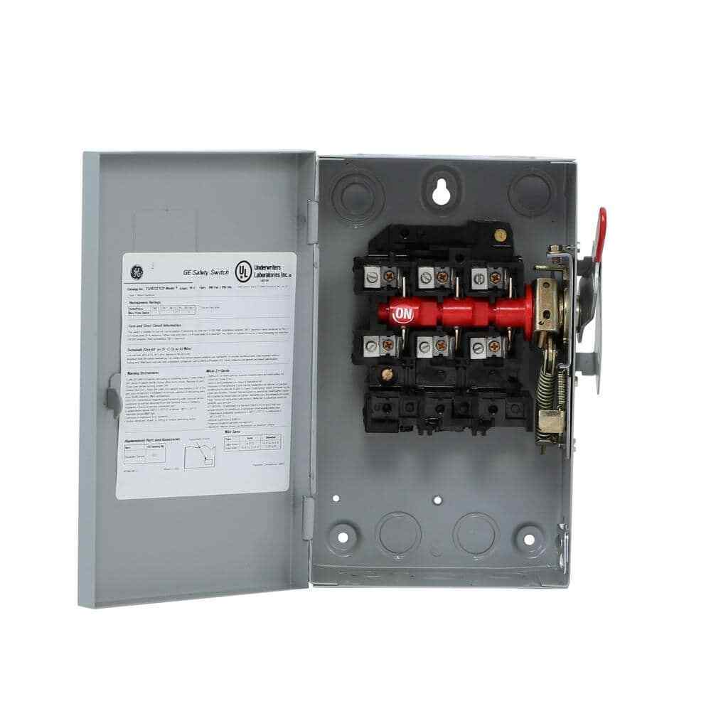 GE TGN3321CP General Duty Safety Switch, 30 Amp, 240V, 3 Pole - NEMA 1 Enclosure