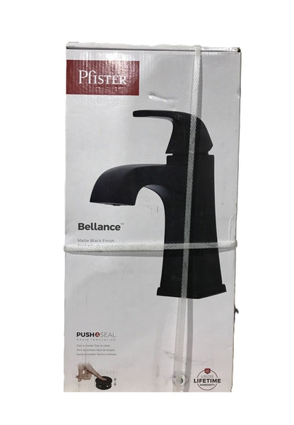 Pfister Bellance Single Handle Single Hole Bathroom Faucet in Matte Black