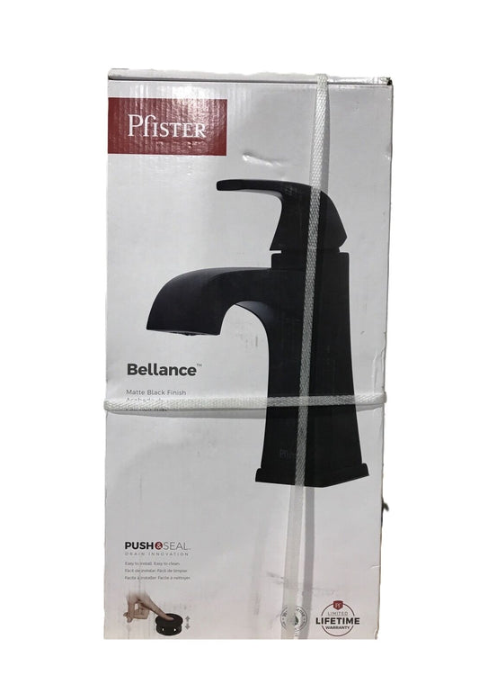 Pfister Bellance Single Handle Single Hole Bathroom Faucet in Matte Black