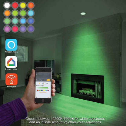 Commercial Electric 4 in. Smart Hubspace LED Recessed Light Trim
