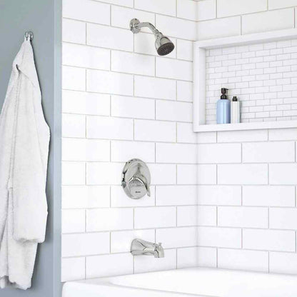 Glacier Bay Aragon Single-Handle 1-Spray Tub & Shower Faucet in Chrome w/Valve