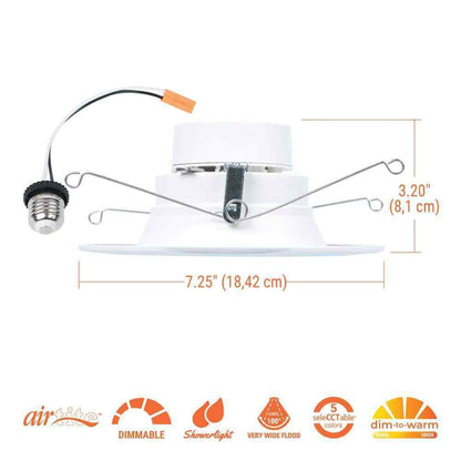 HALO RL56 Series 5/6-inch recessed LED.Selectable CCT Integrated LED Matte White