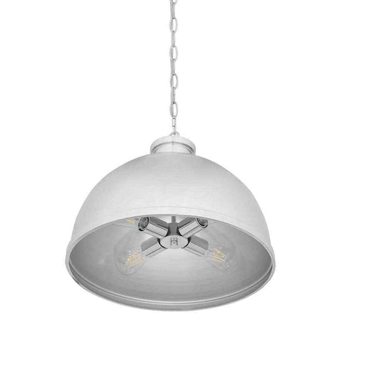 Hampton Bay Tallulah 4-Light Chrome Dome Kitchen Pendant Hanging Light
