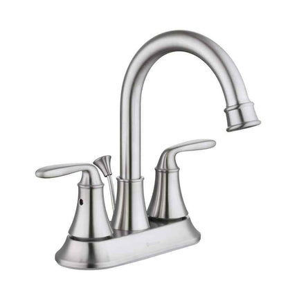 Glacier Bay Sadira 4 in. 2-Handle High-Arc Bathroom Faucet in Brushed Nickel