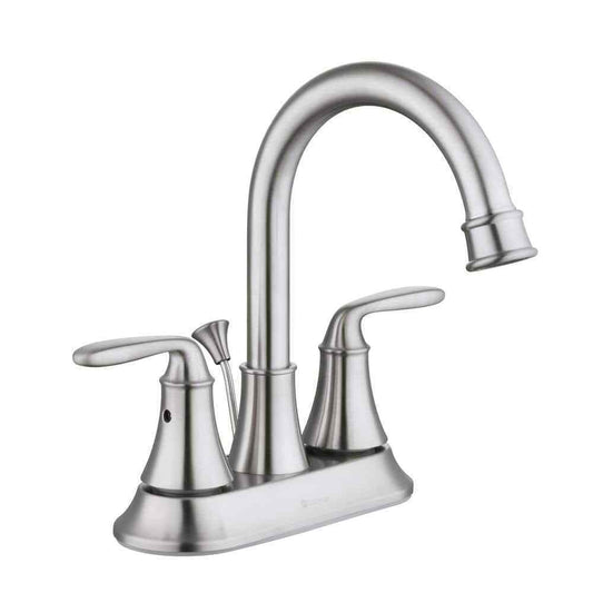 Glacier Bay Sadira 4 in. 2-Handle High-Arc Bathroom Faucet in Brushed Nickel