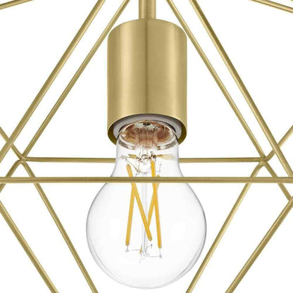 Hampton Bay Winfield 9.5 in. 1-Light Gold Semi-Flush Mount Ceiling Light Fixture
