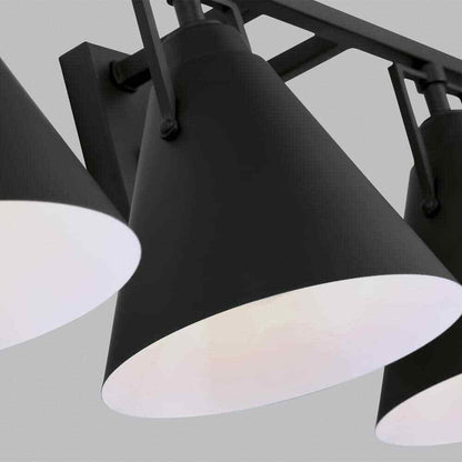Home Decorators Insdale 4-Light Matte Black Modern Industrial Vanity Light