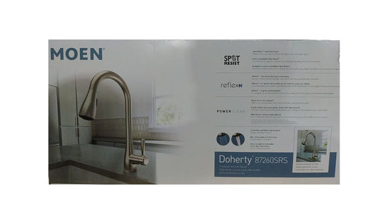 MOEN Doherty Single Handle Pull-Down Sprayer Kitchen Faucet w/ Power Clean