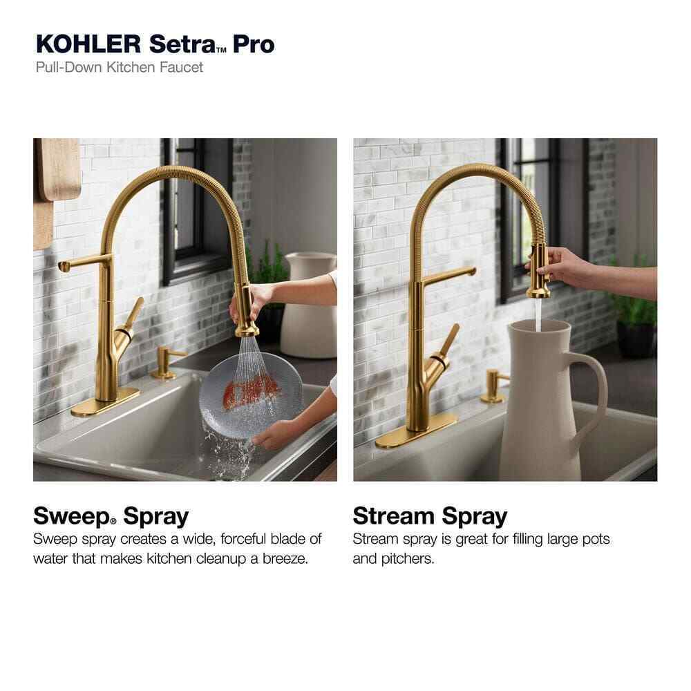 KOHLER Setra Semi-Professional Kitchen Sink Faucet w/ Soap Dispenser
