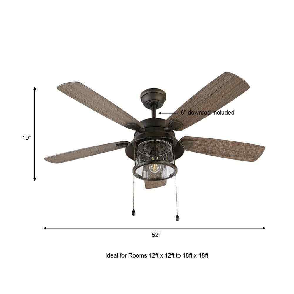 Home Decorators Shanahan 52 in. Indoor/Outdoor LED Bronze Ceiling Fan