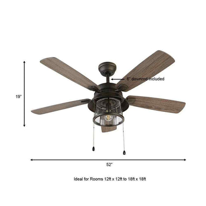 Home Decorators Shanahan 52 in. Indoor/Outdoor LED Bronze Ceiling Fan