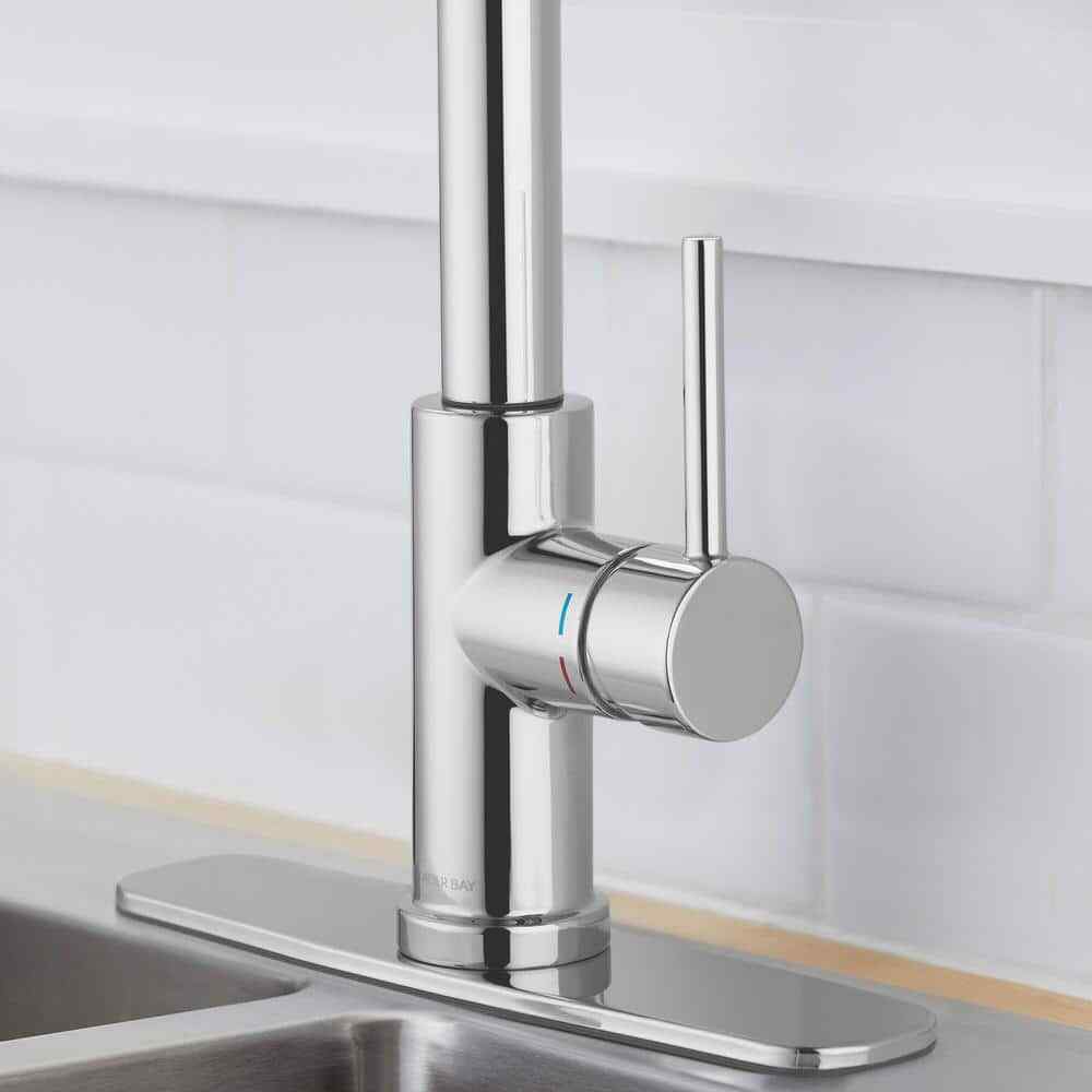 Glacier Bay Paulina Single-Handle Spring Neck Pull Down Sprayer Kitchen Faucet