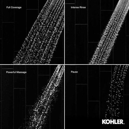 KOHLER Lively 4-Spray Wall Mount Handheld Shower Head in Vibrant Brushed Nickel