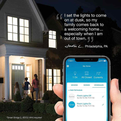 Lutron Caseta Smart Lighting Dimmer for Table Lamps 100W LED Bulbs PD-3PCL-WH