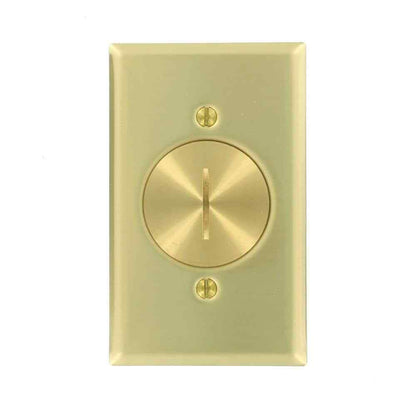 Leviton F Connector Floor Jack Assembly w/ 1-Jack 1-Blank Insert Wallplate Brass