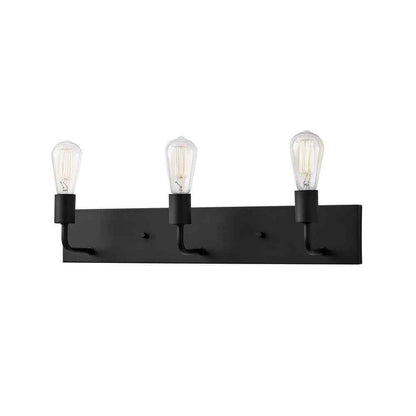 Hampton Bay Northvale 24 in. 3-Light Matte Black and Brass Bathroom Vanity Light