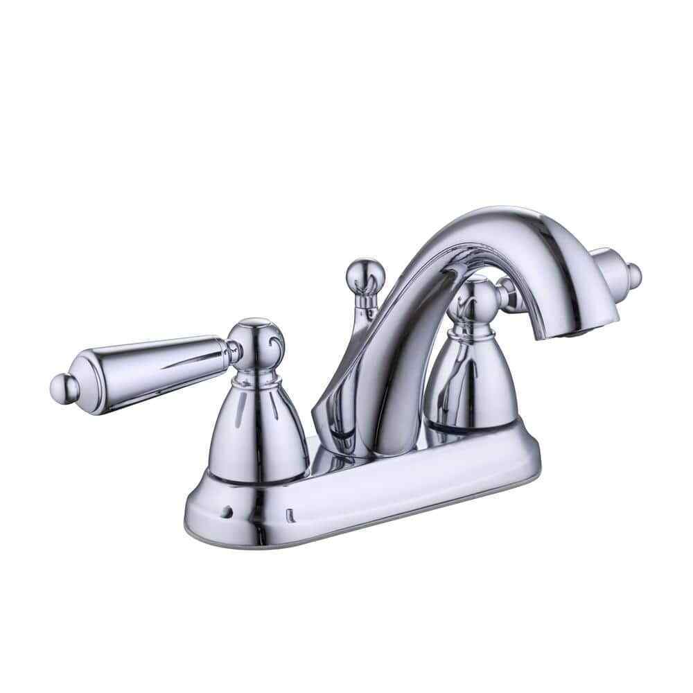 Glacier Bay Teapot 4 in. Centerset Double-Handle Bathroom Faucet