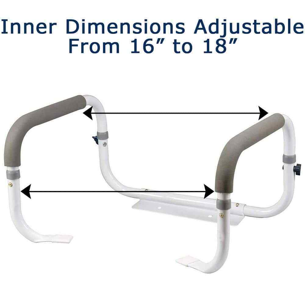 Glacier Bay Toilet Support Rail Adjustable Grab Bar FGB368GB THD