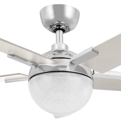 Hampton Bay Esala 52 in. Indoor Chrome Ceiling Fan with LED Light and Remote