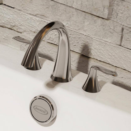 JACUZZI PICCOLO 2-Handle Deck Mount Roman Tub Faucet in Brushed Nickel MX22826