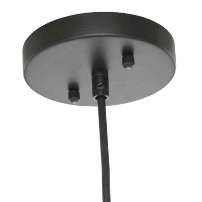 Home Decorators Orbit 1-Light Black Mini Pendant with Black Metal Strap Design