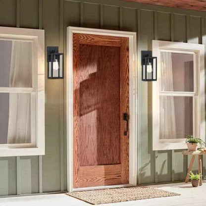 Hukoro Martin 1-Light Black Outdoor Wall Lantern Sconces 2-Pack F87702-BK