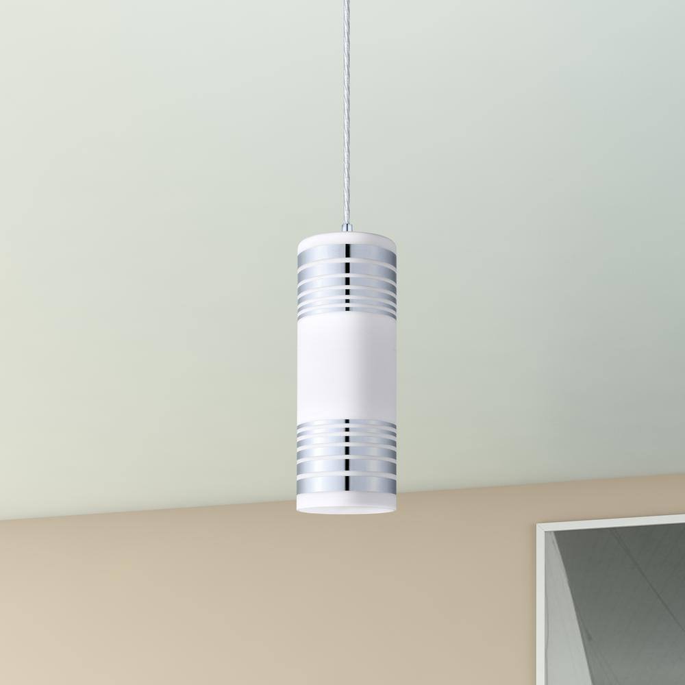 Eglo Bayman 4.96 in. W x 59 in. H  1-Light Chrome Mini Pendant