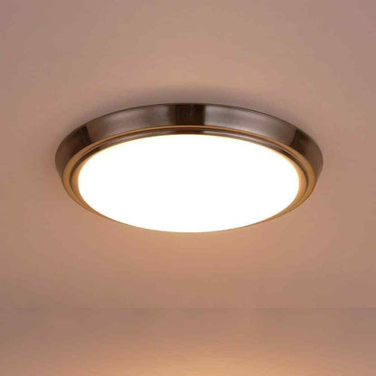 Pia Ricco 1-Light Brushed Nickel Selectable LED Flush Mount Ceiling Light