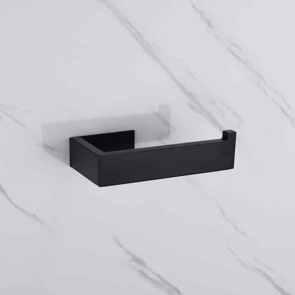 Hlihome 4-Piece Towel Bar Bath Hardware Set in Matte Black