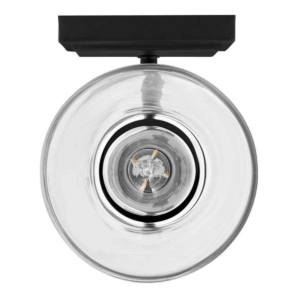 Hampton Bay Wakefield 1-Light Matte Black Indoor Wall Sconce HB3679-43