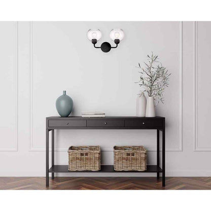 Home Decorators Collection Jill 16 in. 2-Light Black Vanity Light