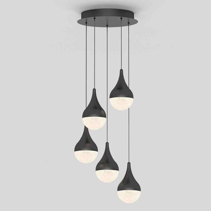 Artika Glitzer Black Modern LED Pendant Light Fixture for Dining Room or Kitchen