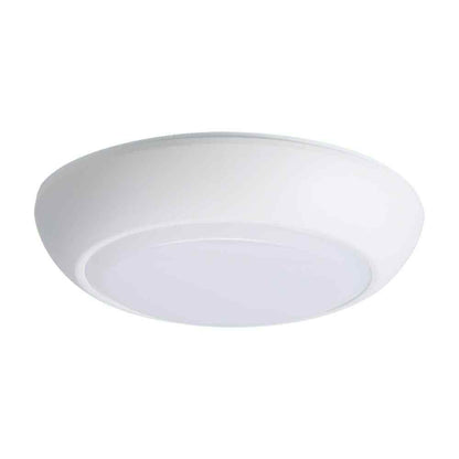 HALO CLD 7 In. White Flush Mount with Frosted Glass Shade CLD7089SWHR