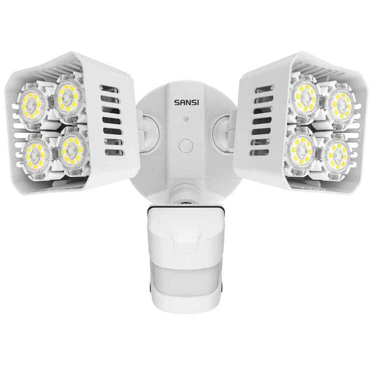 SANSI 30W 3400 Lum 180-Degree White Motion Activated Outdoor LED Flood Light