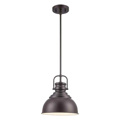 Home Decorators Collection 10 in. 1-Light Bronze Hanging Kitchen Pendant Light