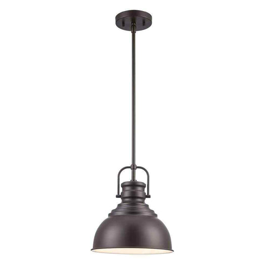 Home Decorators Collection 10 in. 1-Light Bronze Hanging Kitchen Pendant Light