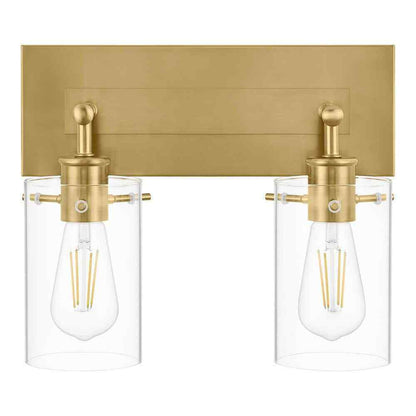 Hampton Bay Regan 12.75 in. 2-Light Brushed Gold Vanity Light